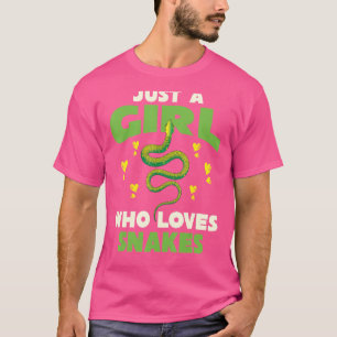 Reptilien Tiere Frauen nur ein Mädchen, die Schlan T-Shirt