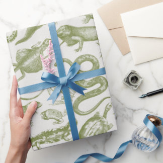 Reptilien und Amphibien Tiere Goblincore Muster Geschenkpapier