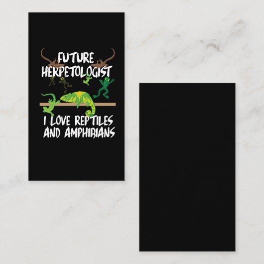 Reptilien und Amphibiengeschenkeidechse Visitenkarte (Vorne/Hinten)