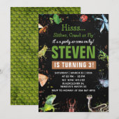 Reptilien und Insekten Nachtbearbeitung Einladung (Vorne/Hinten)