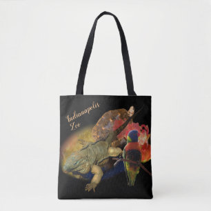 Reptilien und Vögel aus Indianapolis Zoo Tasche