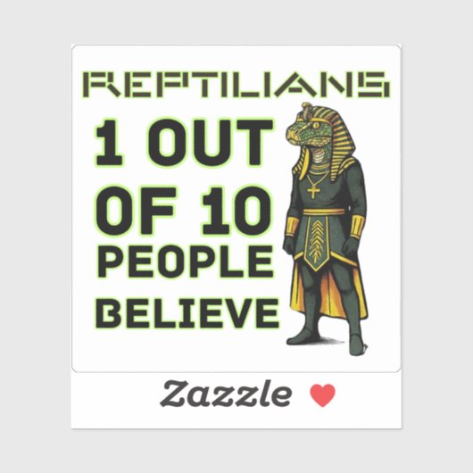 Reptilien-Yikes-Fakt Aufkleber (Blatt)