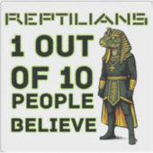 Reptilien-Yikes-Fakt Aufkleber (Vorderseite)