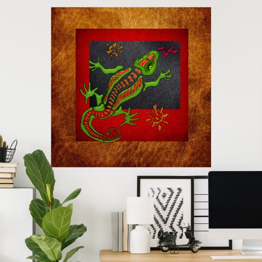 Reptiliengeist Poster (Heimbüro)