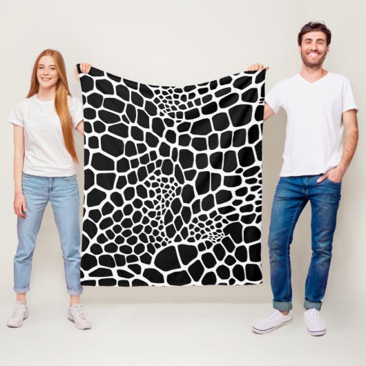 Reptilientienprint Fleecedecke (Beispiel)