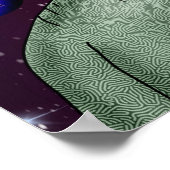 Reptilische Alien mit dem Weltraum Poster (Ecke)