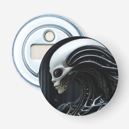 Reptillik-Alien-Profil Flaschenöffner (Vorderseite)