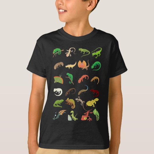 Reptiltypen Niedlich Gecko Lizard T-Shirt (Vorderseite)