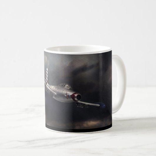 ”Republic F-84 Thunderjet”mug Kaffeetasse (VorderseiteRechts)