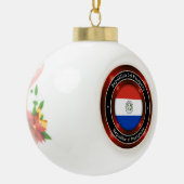 Republic of Paraguay Keramik Kugel-Ornament (Links)