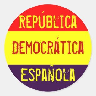 República, Democrática, Española Runder Aufkleber