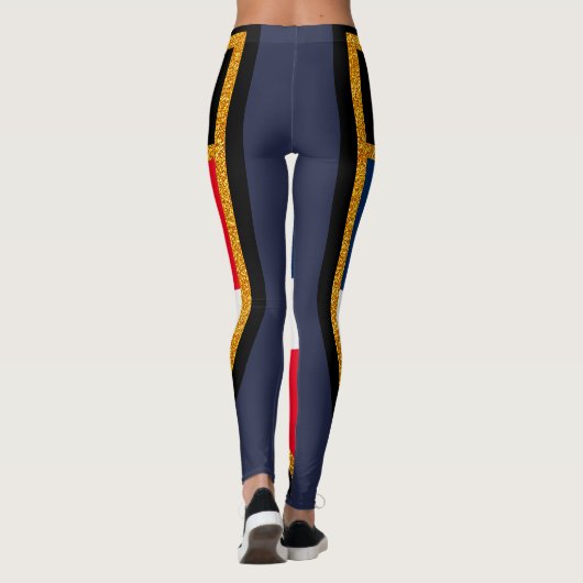 República Dominicana Flag Leggings (Rückseite)