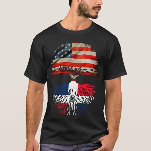 Republica Dominicana roots American grown T-Shirt (Vorderseite)