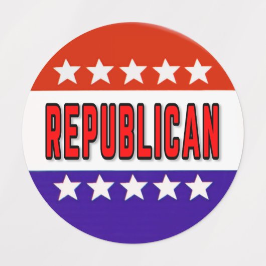 Republican Button Etiketten (Design 2)