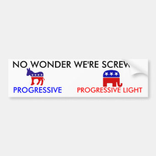 Republican_elephant, Demokratisch-Esel, KEIN WOND… Autoaufkleber