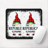 Republican Gnome Buffalo Plaid Matching Family Xma Mousepad (Mit Mouse)
