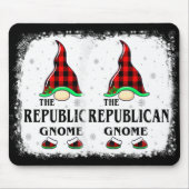 Republican Gnome Buffalo Plaid Matching Family Xma Mousepad (Vorne)
