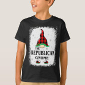 Republican Gnome Buffalo Plaid Matching Family Xma T-Shirt (Vorderseite)