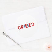 REPUBLICAN GREED RUNDER AUFKLEBER (Umschlag)