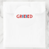 REPUBLICAN GREED RUNDER AUFKLEBER (Tasche)