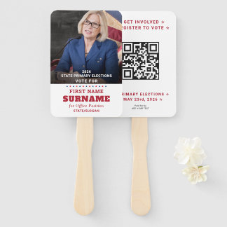 Republican Party Campaign Personalized QR & Photo Fächer