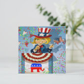 Republican Patriotic Invitation - srf Einladung (Stehend Vorderseite)