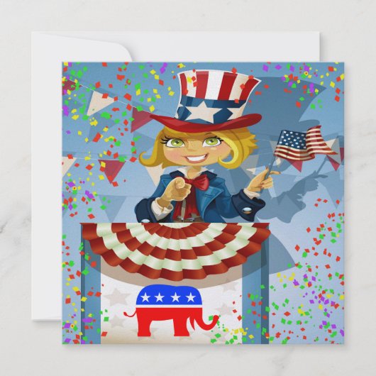 Republican Patriotic Invitation - srf Einladung (Vorderseite)