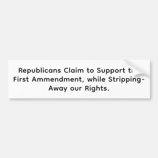 Republican Violate Our Rights Hankamer Artjunkhaus Autoaufkleber (Vorne)