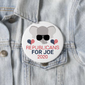Republicans for Joe 2020 Elephant Button (Beispiel)
