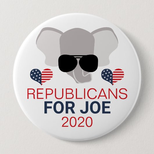 Republicans for Joe 2020 Elephant Button (Vorderseite)