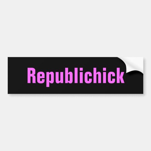 Republichick Autoaufkleber (Vorne)