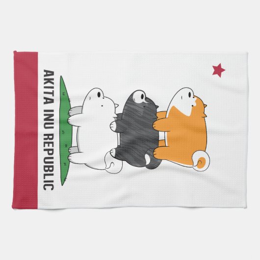 Republik Akitas Inu Geschirrtuch (Horizontal)