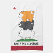 Republik Akitas Inu Geschirrtuch (Vertikal)