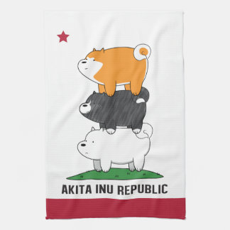 Republik Akitas Inu Geschirrtuch