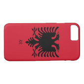 Republik- Albanienflaggen-Eagle iPhone 7 Fall Case-Mate iPhone Hülle (Rückseite (Horizontal))