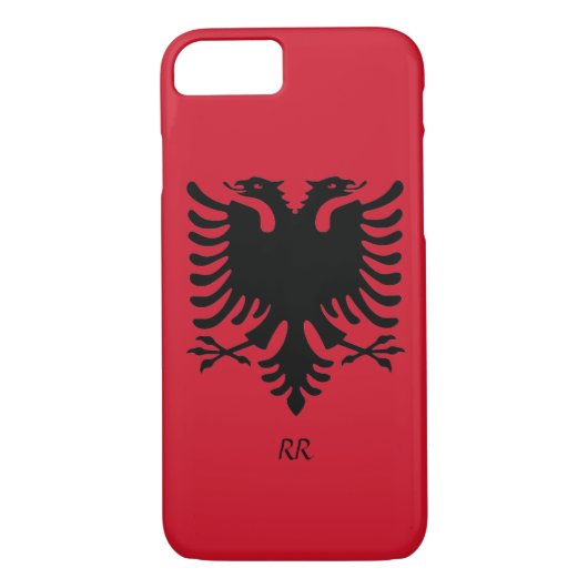 Republik- Albanienflaggen-Eagle iPhone 7 Fall Case-Mate iPhone Hülle (Rückseite)