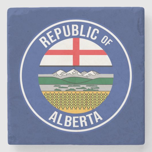Republik Alberta WEXIT Steinuntersetzer (Vorderseite)