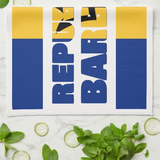 Republik Barbados Geschirrtuch (Gefaltet)