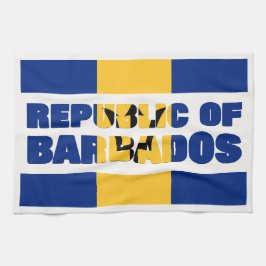 Republik Barbados Geschirrtuch