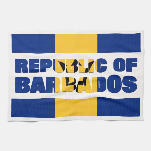 Republik Barbados Geschirrtuch (Horizontal)