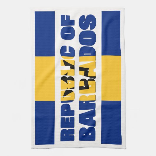 Republik Barbados Geschirrtuch (Vertikal)