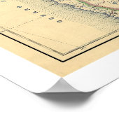 Republik Brasilien Karte 1892 Poster (Ecke)