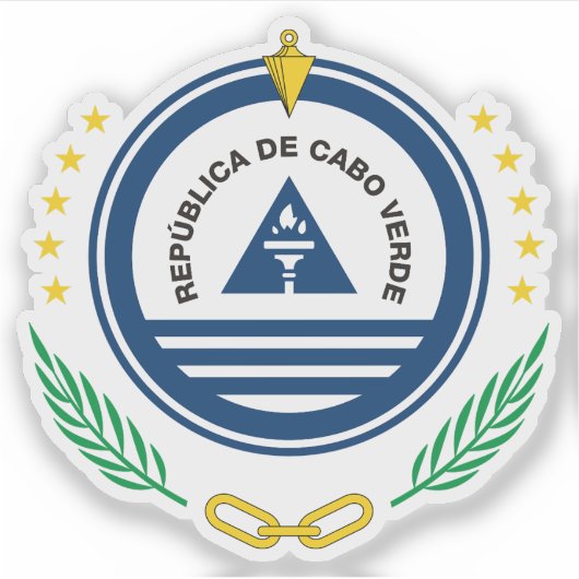 Republik Cabo Verde (Kap Verde) Aufkleber (Vorderseite)
