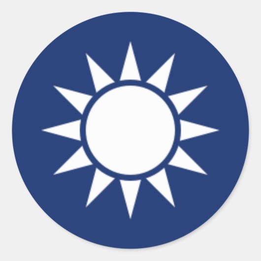 Republik China Roundel Runder Aufkleber (Vorderseite)