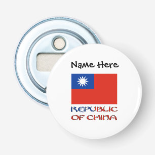 Republik China Taiwan-Flagge Personalisiert  Flaschenöffner