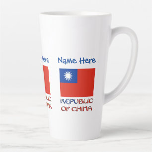 Republik China Taiwanesisch Flagge Blau Personalis Milchtasse