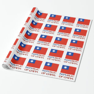 Republik China und Taiwanesische Flagge Geschenk Geschenkpapier