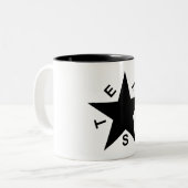 Republik der Texas-Kaffee-Tasse Zweifarbige Tasse (Vorderseite Links)