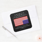 Republik gerettet quadratischer aufkleber (Umschlag)