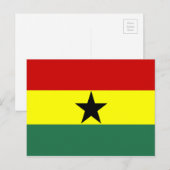 Republik Ghana mit langjähriger Flagge Postkarte (Vorne/Hinten)